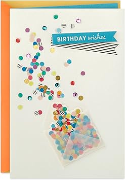 Hallmark Birthday Card Envelope with Confetti