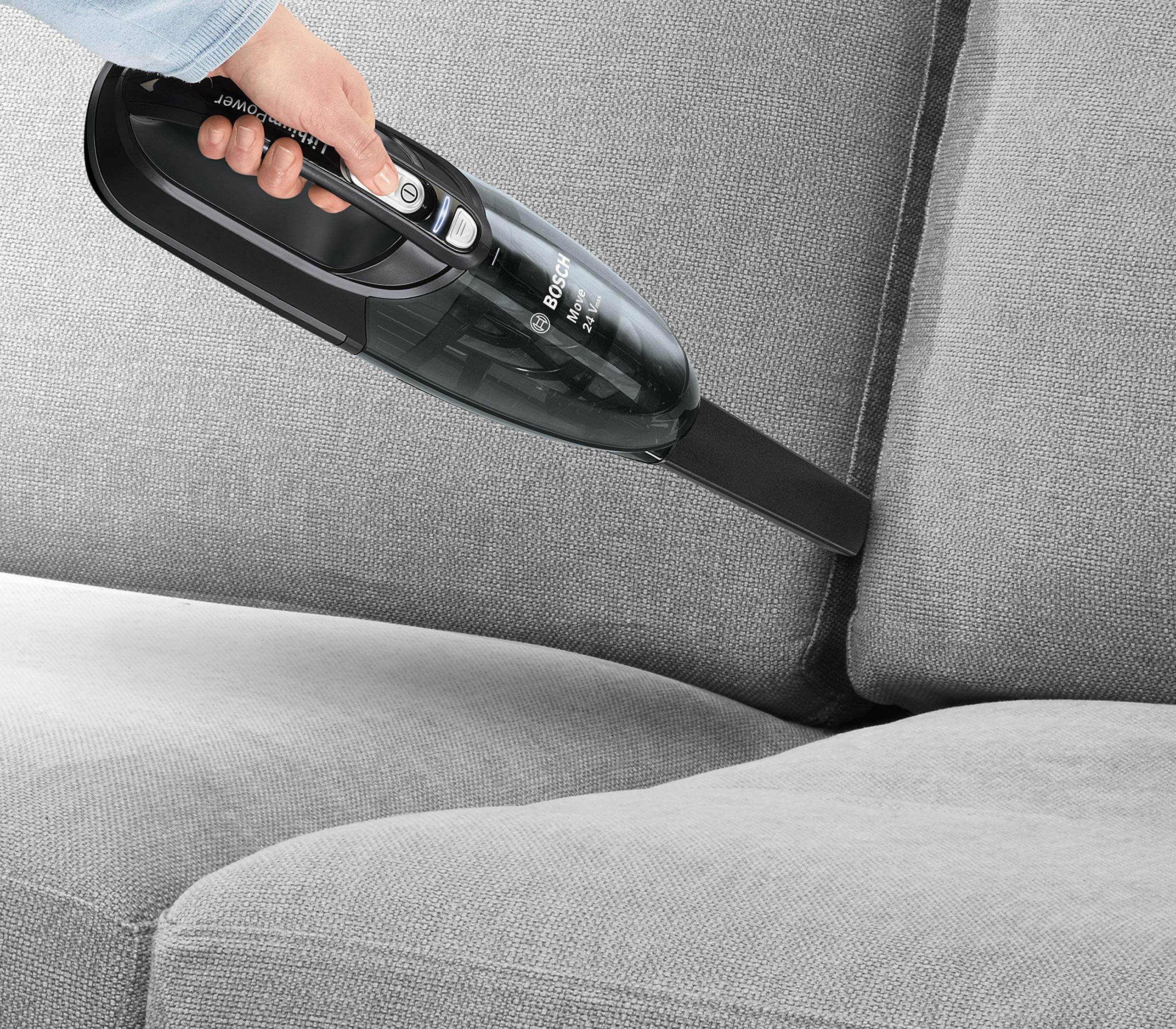 Bosch - Aspiradora de mano sin cable Move Lithium, batería de 24Vmax., color negro, BHN24L