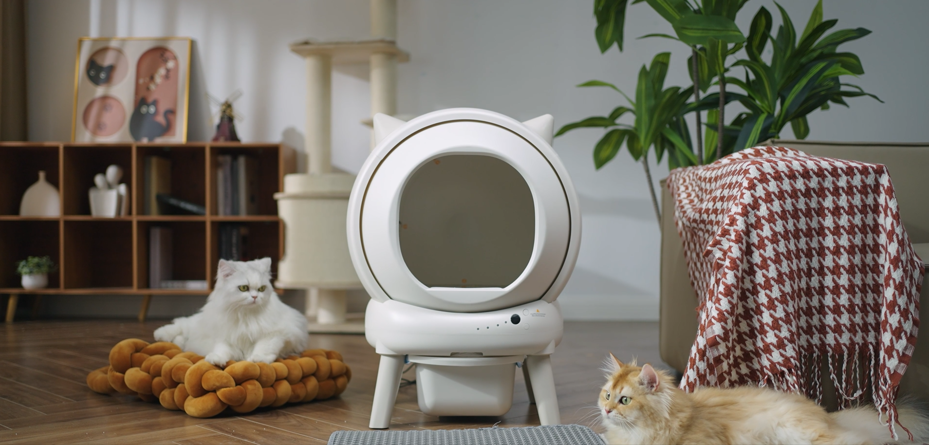 Self Cleaning Litter Box: Automatic Litter Box Self Cleaning for Multiple Cats Auto Robot with Dual Safety Protection, Large Openning Odor-Control with Mat - image 8
