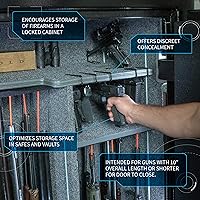 Vista 6 de Gun Storage Solutions Soportes y soportes para estanterías, organiza tu caja fuerte y exhibiciones. Funciona para pistolas y pistolas. 22 Cal y más