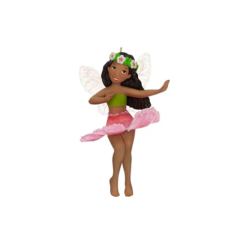Hallmark Keepsake Ornamento natalizio 2024, fatina messaggeri ibisco, regalo per lei