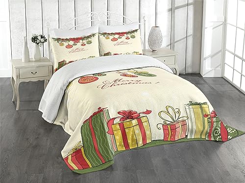 Lunarable - Colcha multicolor disponible en tres tamaños y con diferentes colores, Tela, Coral Crema, talla Queen