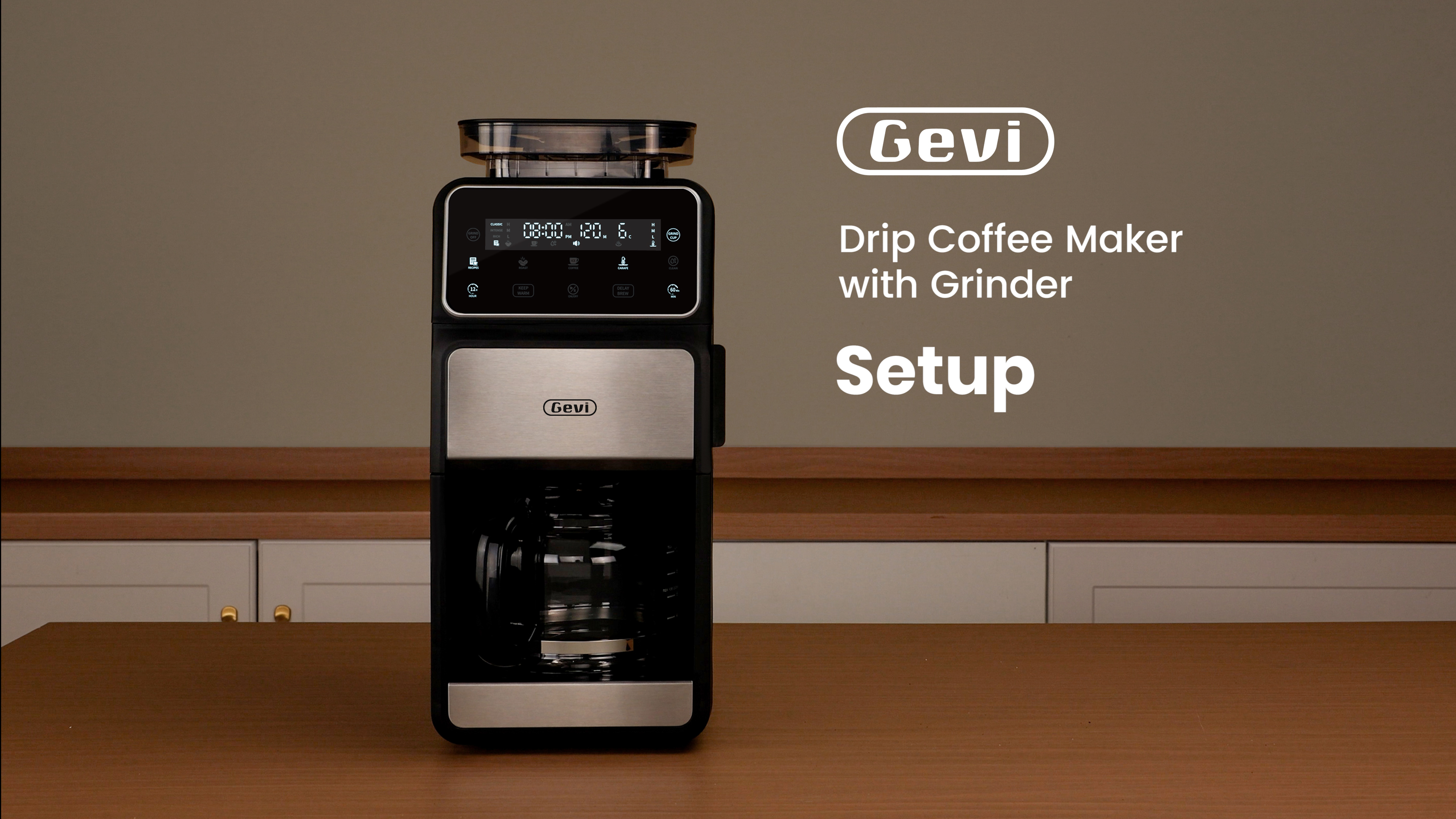 Amazon.com: Gevi 10 Cup Drip Coffee Maker with Built-in Grinder