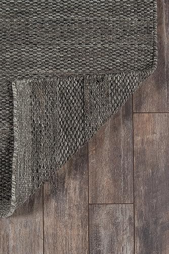 Miniatura 5 de momeni Rugs mesa0mes-2smo2030mesa Collection, 100% Lana tela a mano Flatweave zona de transición Alfombra, Lana, Humo