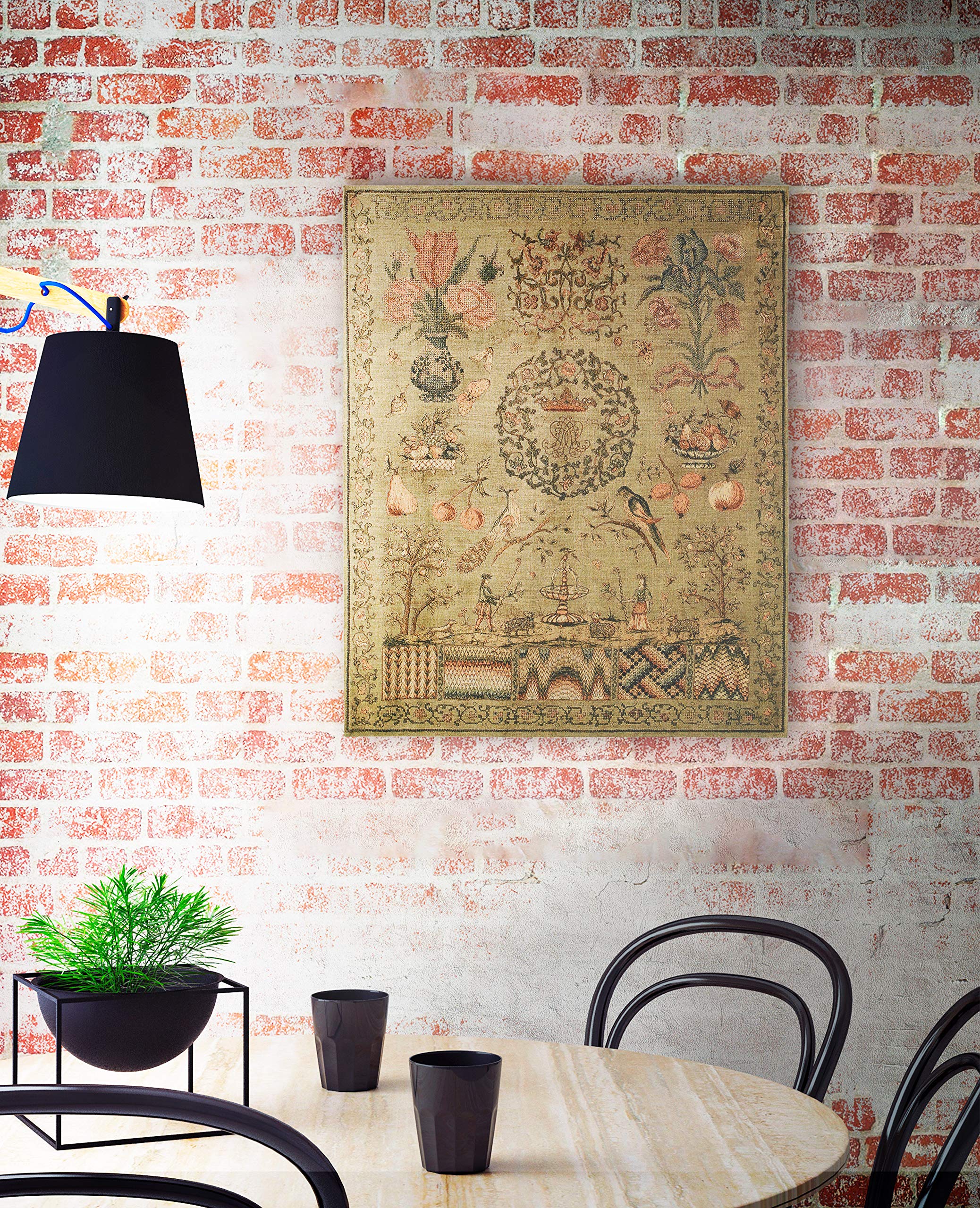 Amazon.com: Sampler I | Woven Tapestry Wall Art Hanging | Vintage