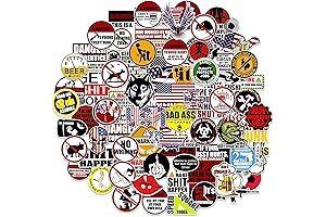 100 PCS Funny Hard Hat Stickers for Tool Box,Prank Meme Vinyl Stickers