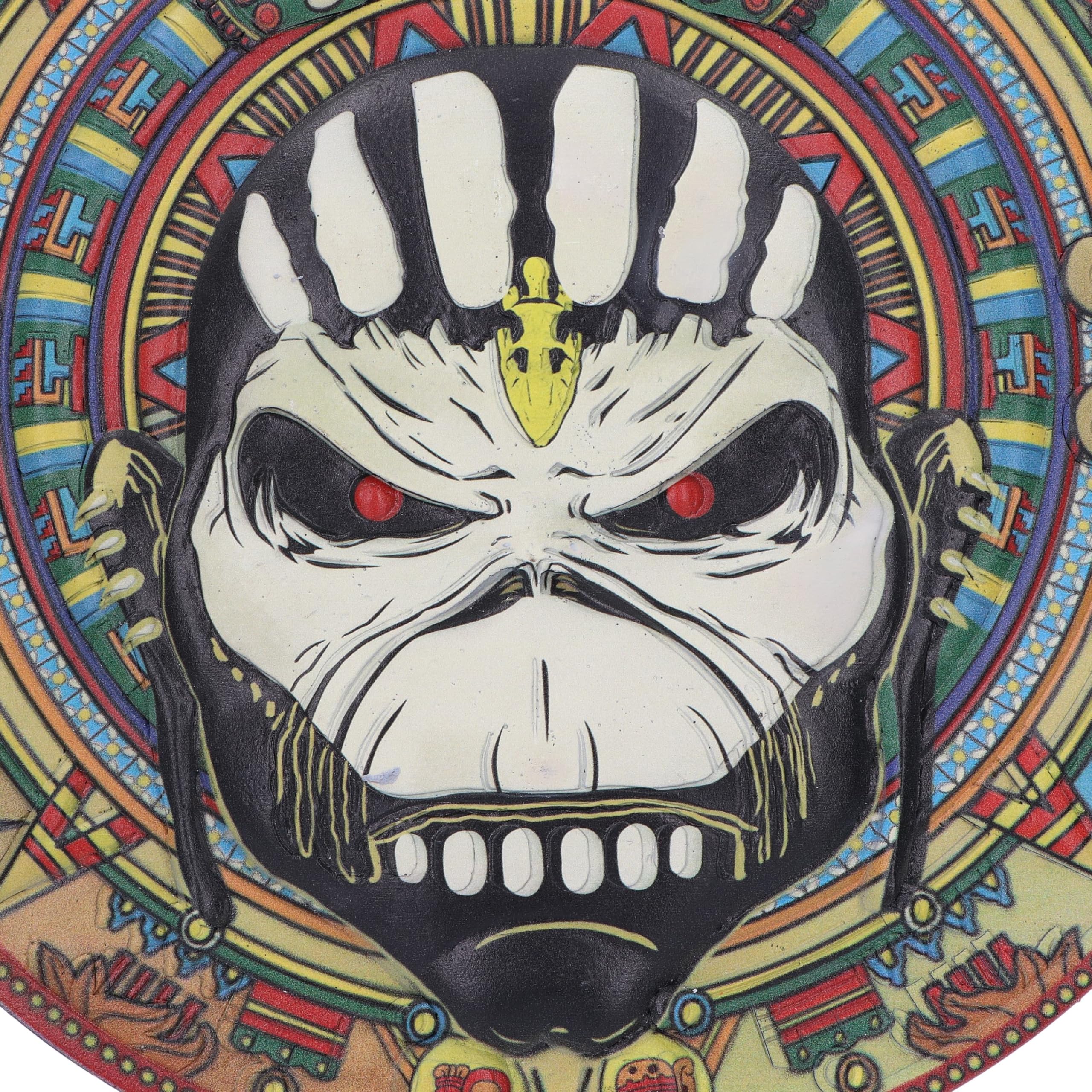 Nemesis Now Placa de pared, resina, multicolor, 29 cm | Producto oficial de Iron Maiden, colección de Rock Band