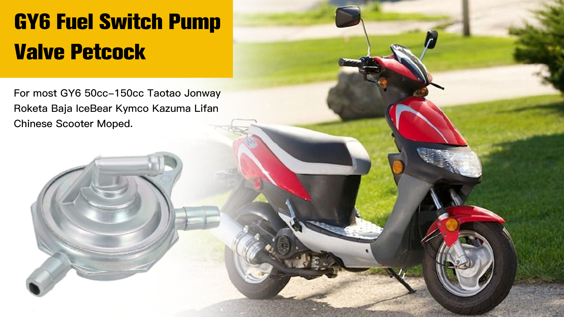 Amazon.com: HIAORS GY6 - Bomba de combustible al vacío de 50 cc y