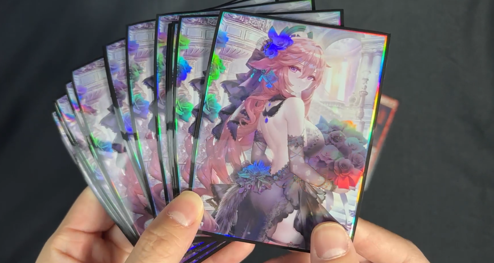 Amazon.com: Vorinclex 60 PCS Holographic Anime Card Sleeves for