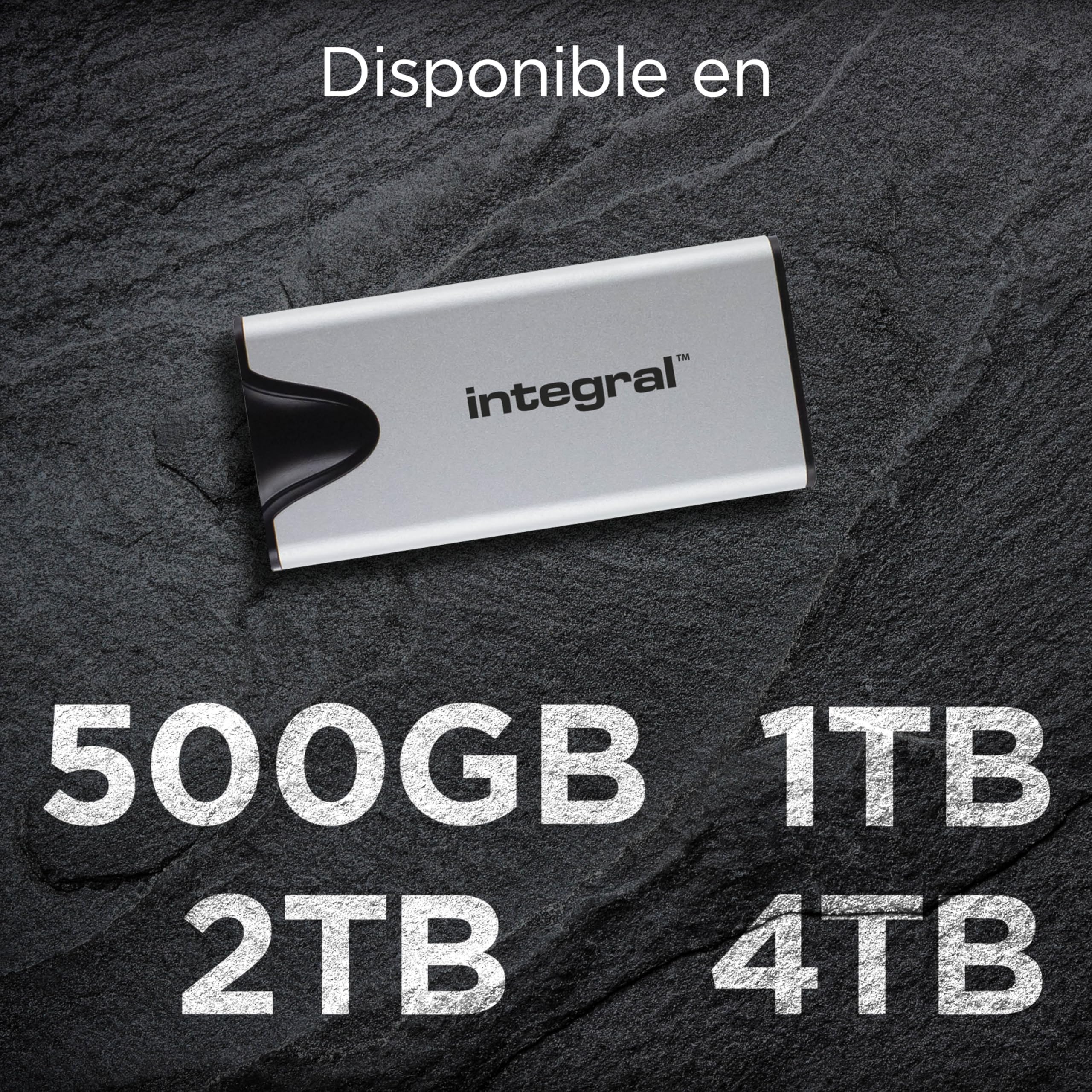 Integral SlimXpress Pro SSD Externa Portátil de 2 TB: USB-C, 2000 MB/s Lectura/Escritura, USB 3.2 Gen 2x2, Diseño Compacto, Plug & Play, Compatible con Mac, PC con Windows, Android, Xbox, PlayStation