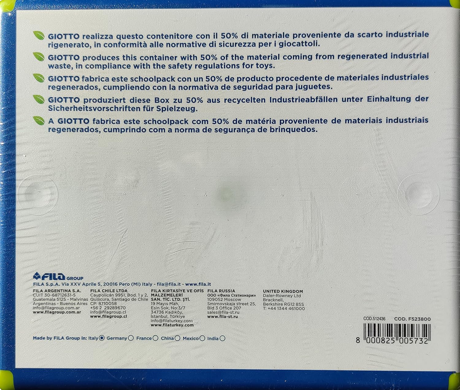 GIOTTO 523800 Pencil Box with 144 Markers