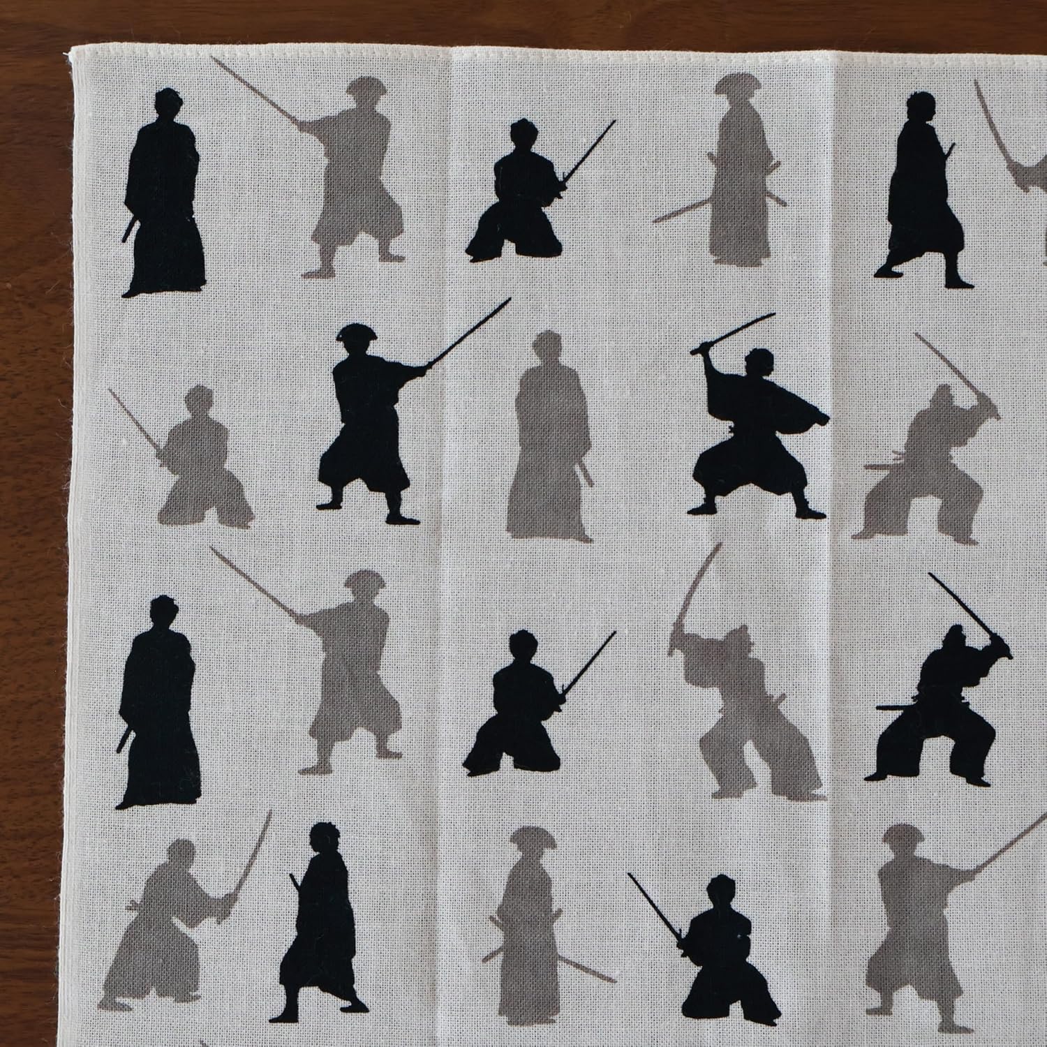 Japanese Samurai Handkerchief Set – Cotton Tenugui Hanks with Sewn Edges – Made in Japan