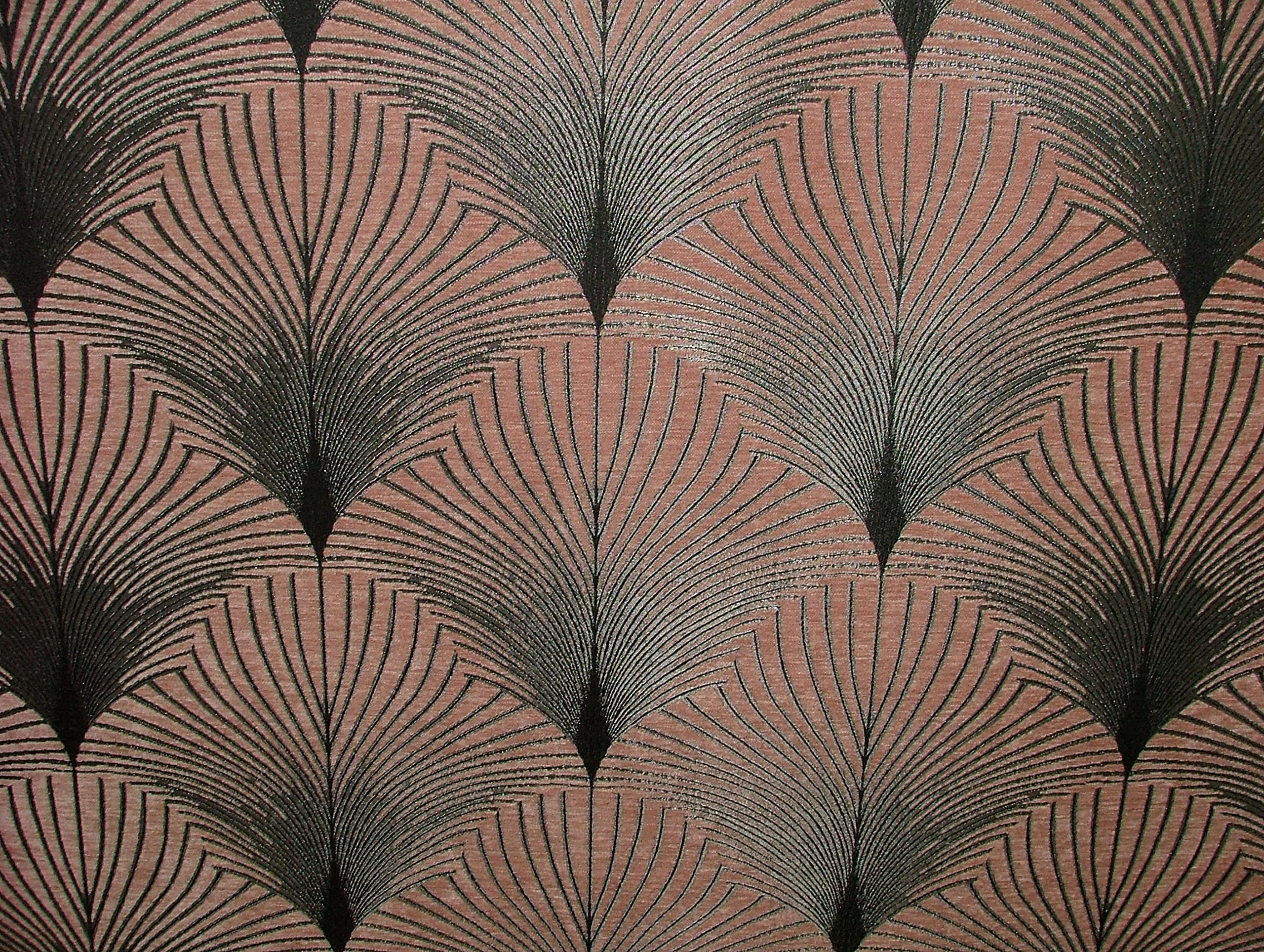 New York Art Deco Velvet Chenille Fibre Naturelle Curtain Upholstery Blind Fabric (Per Half Metre, Pink (Getty))