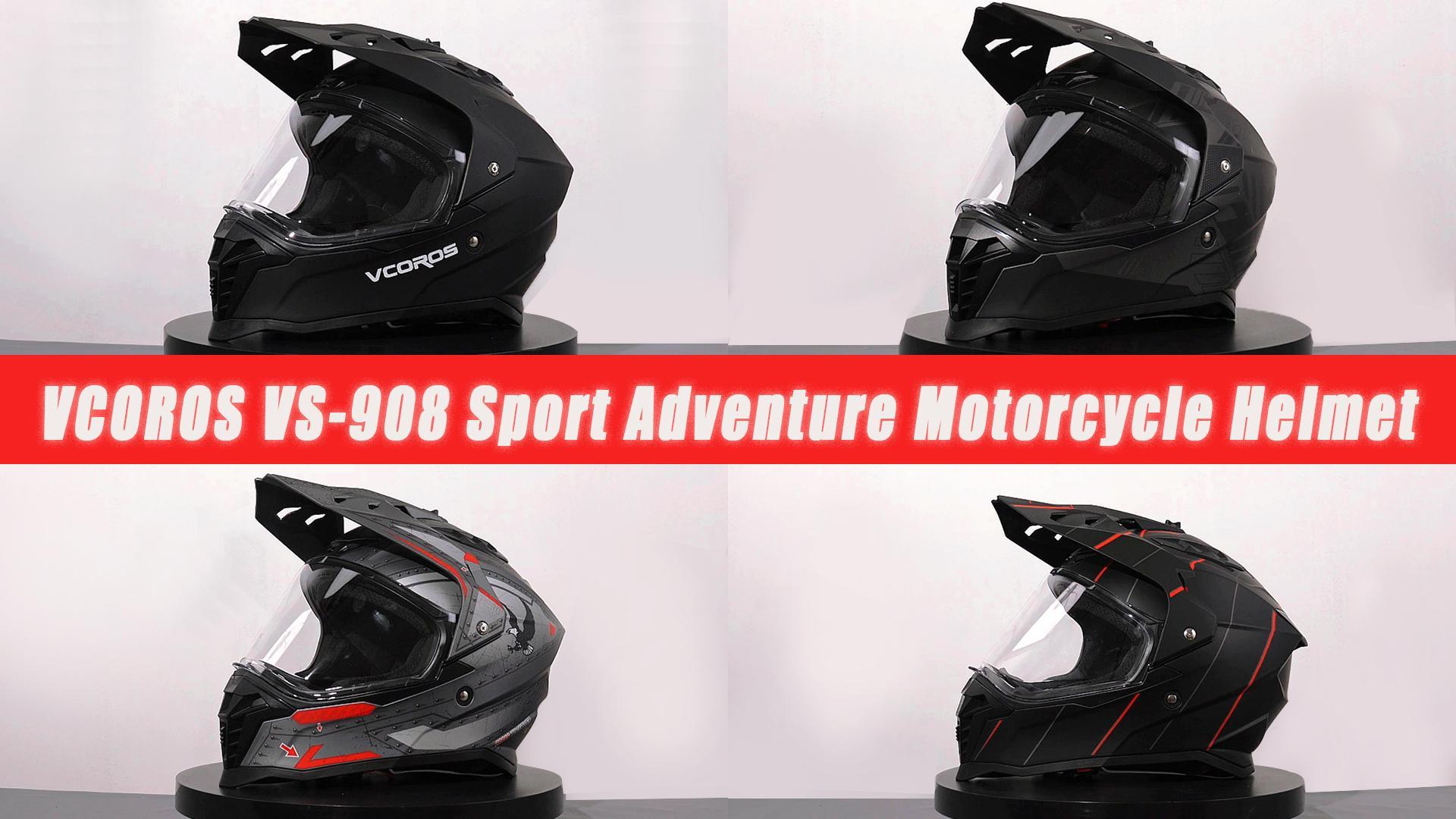 VCOROS Adventure Motorcycle Helmet VS-908 Full Face Helmet DOT Approved