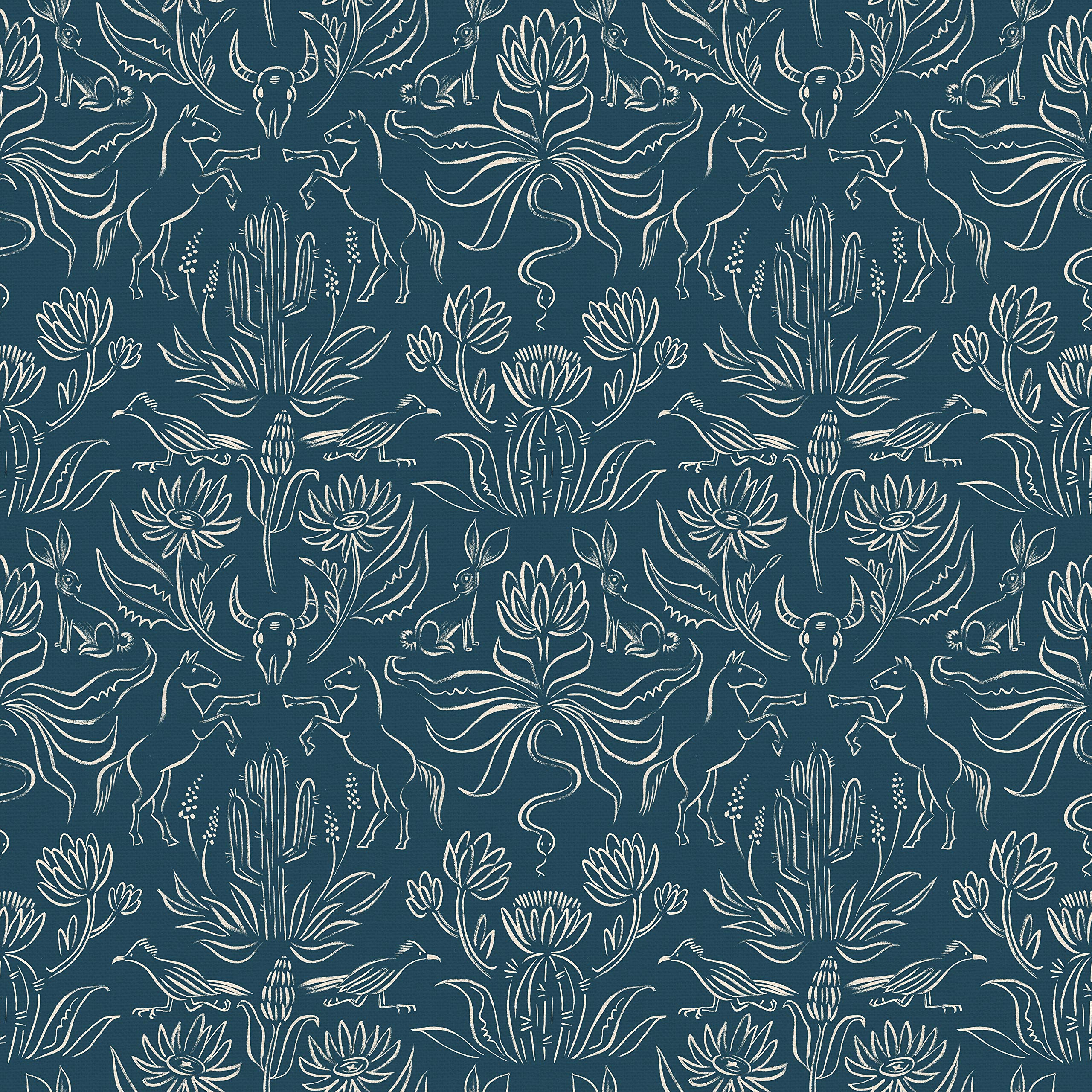 PBS FabricsDesert Critters, Blue