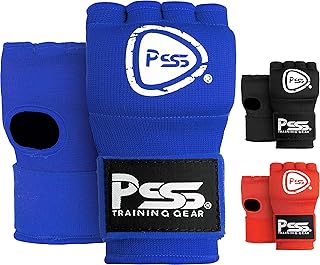 PSS Boxing Gel Foam Padded Inner Gloves-Elastic Hand Quick Wrist Wraps for Men & Women/Wrist Wrap Protector/Hand wraps Pair MMA, Muay Thai, Kickboxing, and Martial Arts Training.