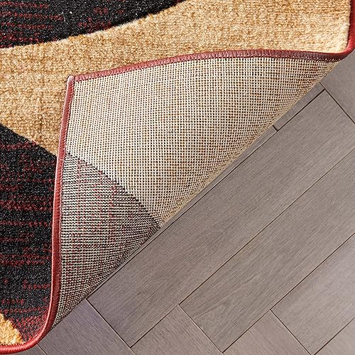 Miniatura 5 de Well Woven Dulcet Bingo - Alfombra geométrica moderna roja de 5'3" x 7'3"