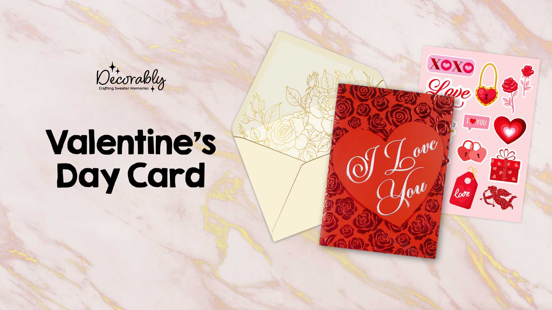 Amazon.com : Decorably Red Foil Embossed 5x7in Handmade Individual