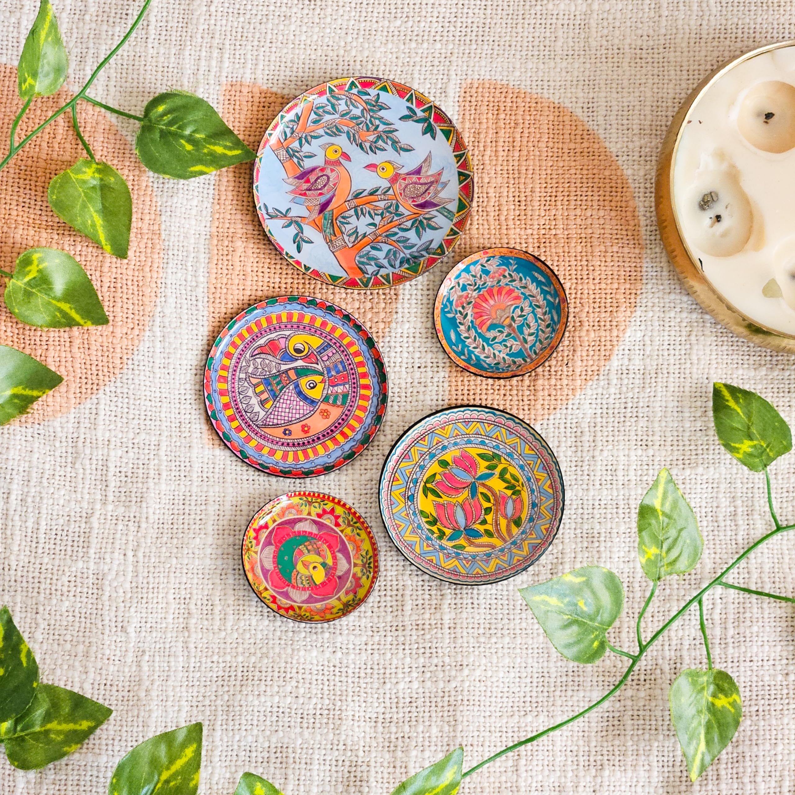 Ritualistic Madhubani Fridge Magnets- Set of 5 | Travel Souvenir | Refrigerator Magnet | Gifts | Decorative Items for Kitchen Fridge Magnets Set (Multicolor) (B0CMM2FVH4) Amazon Price History, Amazon Price Tracker