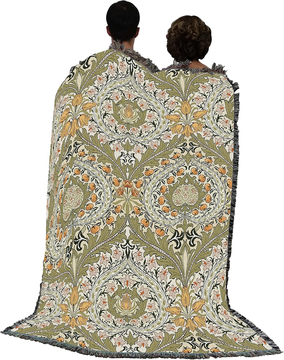 Pure Country Weavers William Morris Eden Blanket - Arts & Crafts - Gift Tapestry Throw Woven from Cotton - Made in the USA (72x54)