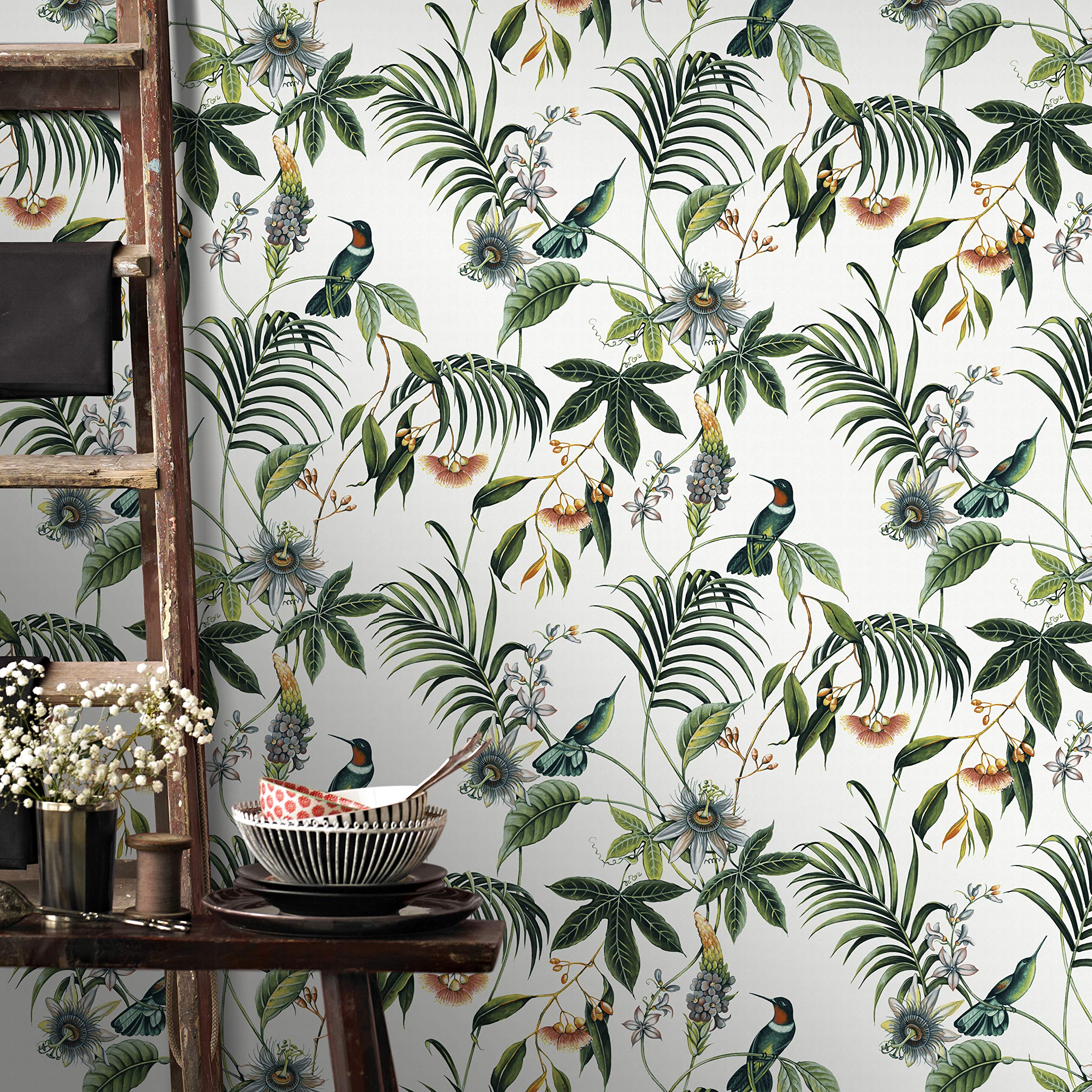 Buy Superfresco Easy Adilah White Tropical Floral Wallpaper Online at
