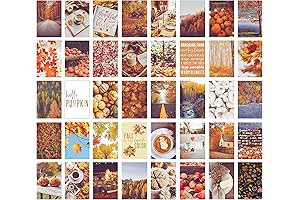 40 Piece Vintage Autumn Wall Collage Kit