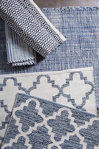 Vista 26 de DII CAMZ10414 - Tapete para interiores, tejido plano, de algodón, tejido a mano, reversible, para la recámara, sala, cocina Gris lattice