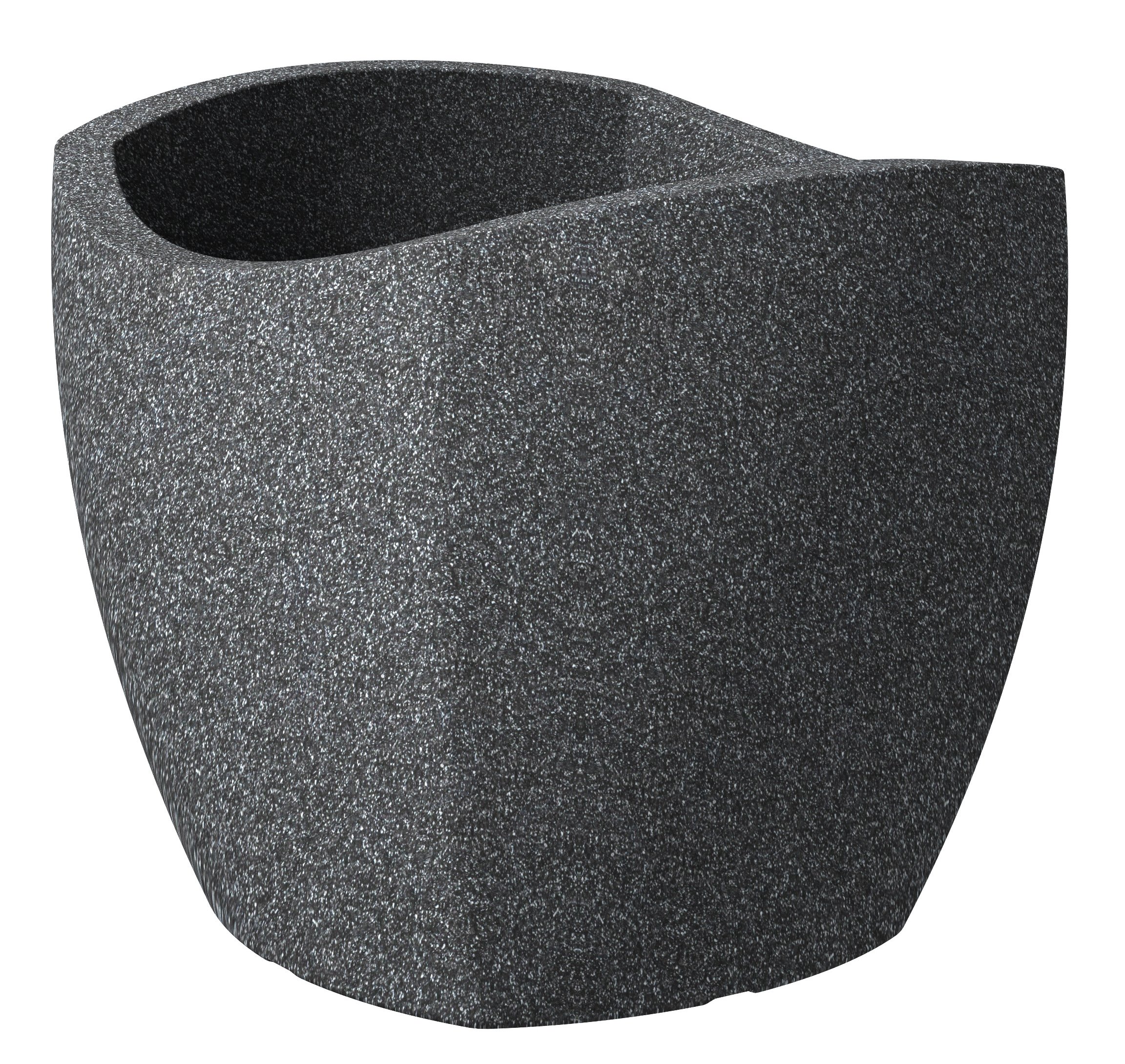 Scheurich 55360 256/40 Wave Globe Cubo Pot de Fleurs Plastique Granit Noir 40 x 40 x 36 cm