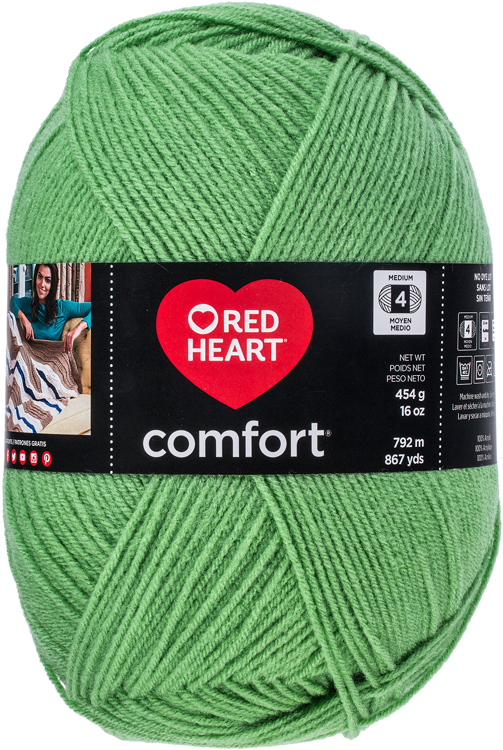 Amazon.com: RED Heart E707D.3244 Comfort Yarn, Green Pea