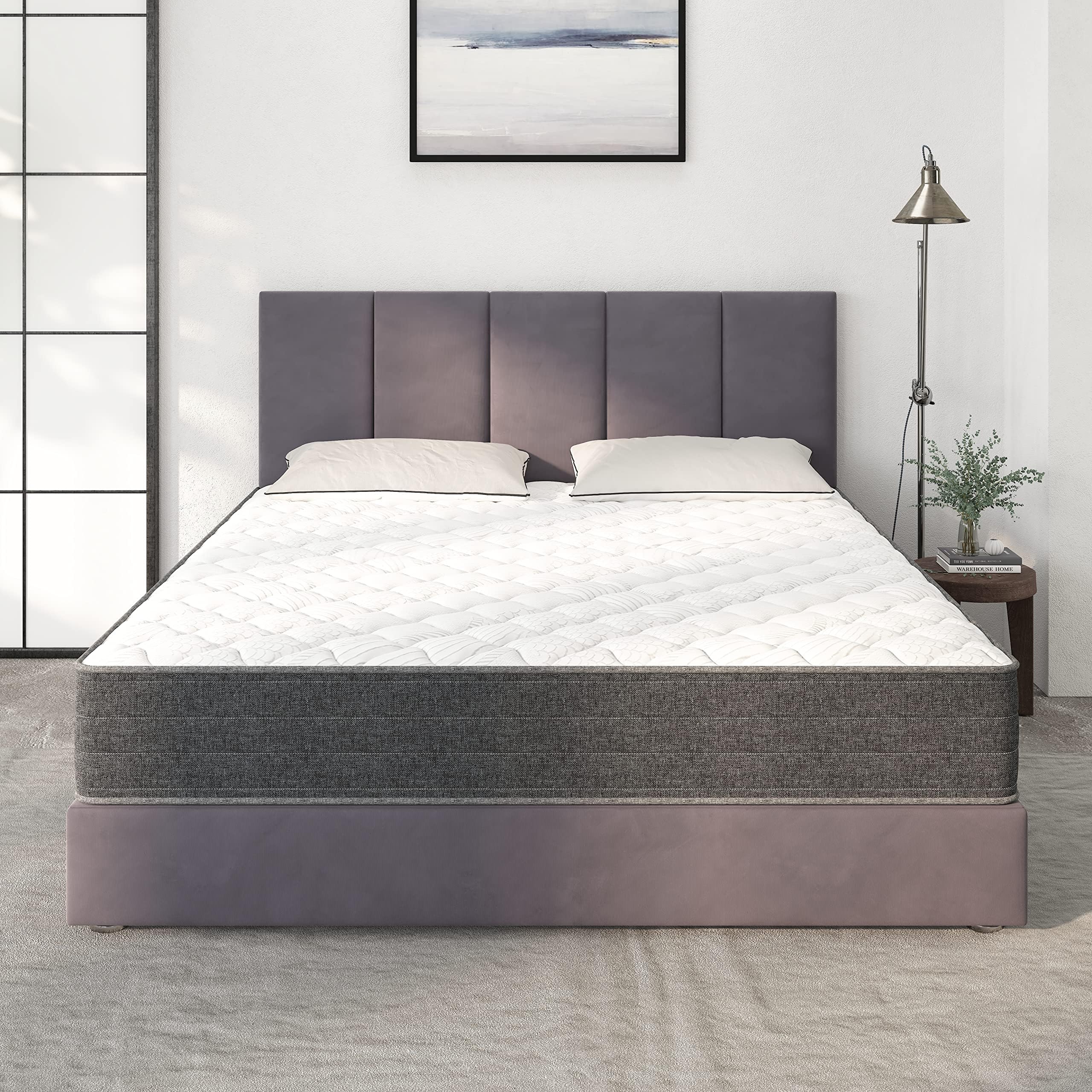 NapQueen Full Mattress, 10 Inch Victoria Hybrid Cooling Gel Infused Pocket Spring and Memory Foam Mattress, Full Size Mattress Bed in a Box, CertiPUR-US Certified, Fiberglass-Free Mattress