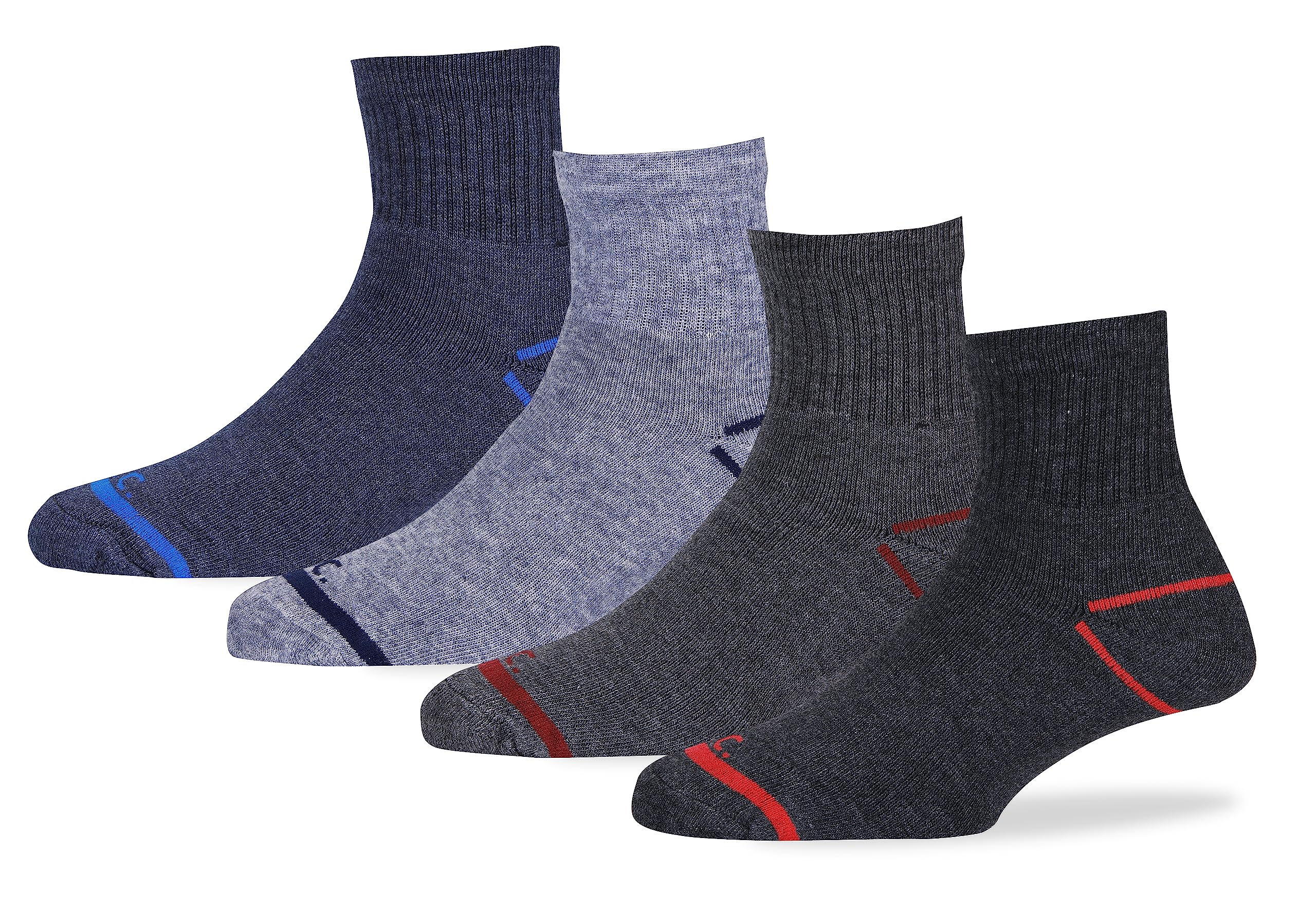 Ankle Socks For Men, Hi-Performance Cushioned Towel Soft Thick Woolen Mens Thermal Socks, Warm Winter Wear Socks, Pack Of 4 Pairs, Free Size, Multicolored - Ankle Length
