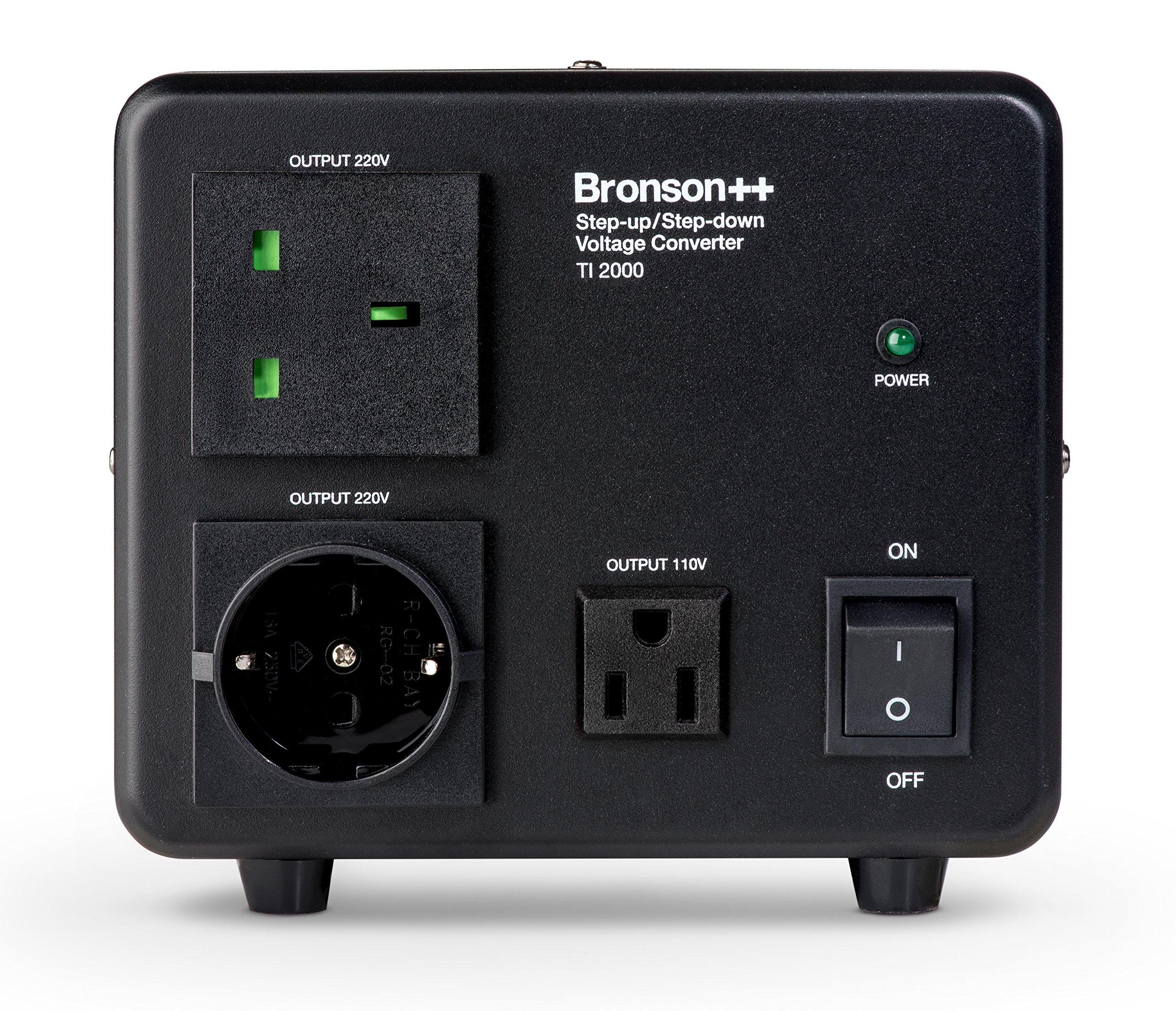 Bronson++ TI 2000 110 Volt USA Spannungswandler Ringkern-Transformator 2000 Watt - In: 110V oder 220V / Out: 110V und 220V - Bronson 2000W