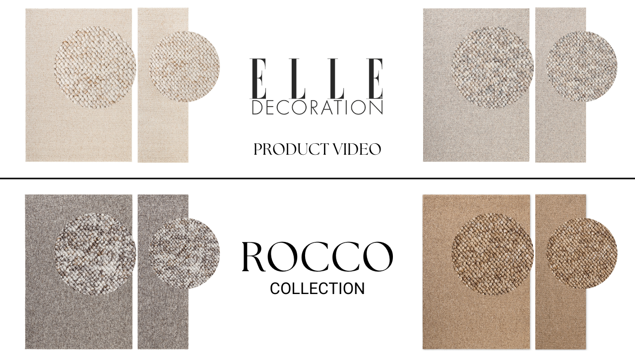 Elle Decoration Rocco - Weicher Schlingen Teppich, Maschinen Waschbar, Woll Optik, Natürlicher Look, Modern, Skandi Look für Wohnzimmer, Esszimmer, Schlafzimmer, Flur