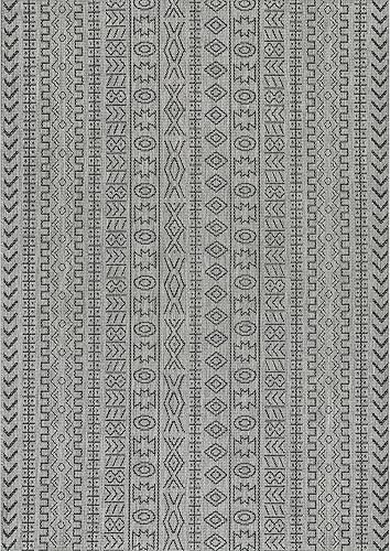 Miniatura 3 de nuLOOM Alfombra decorativa Jamie para exteriores, 3x5, gris