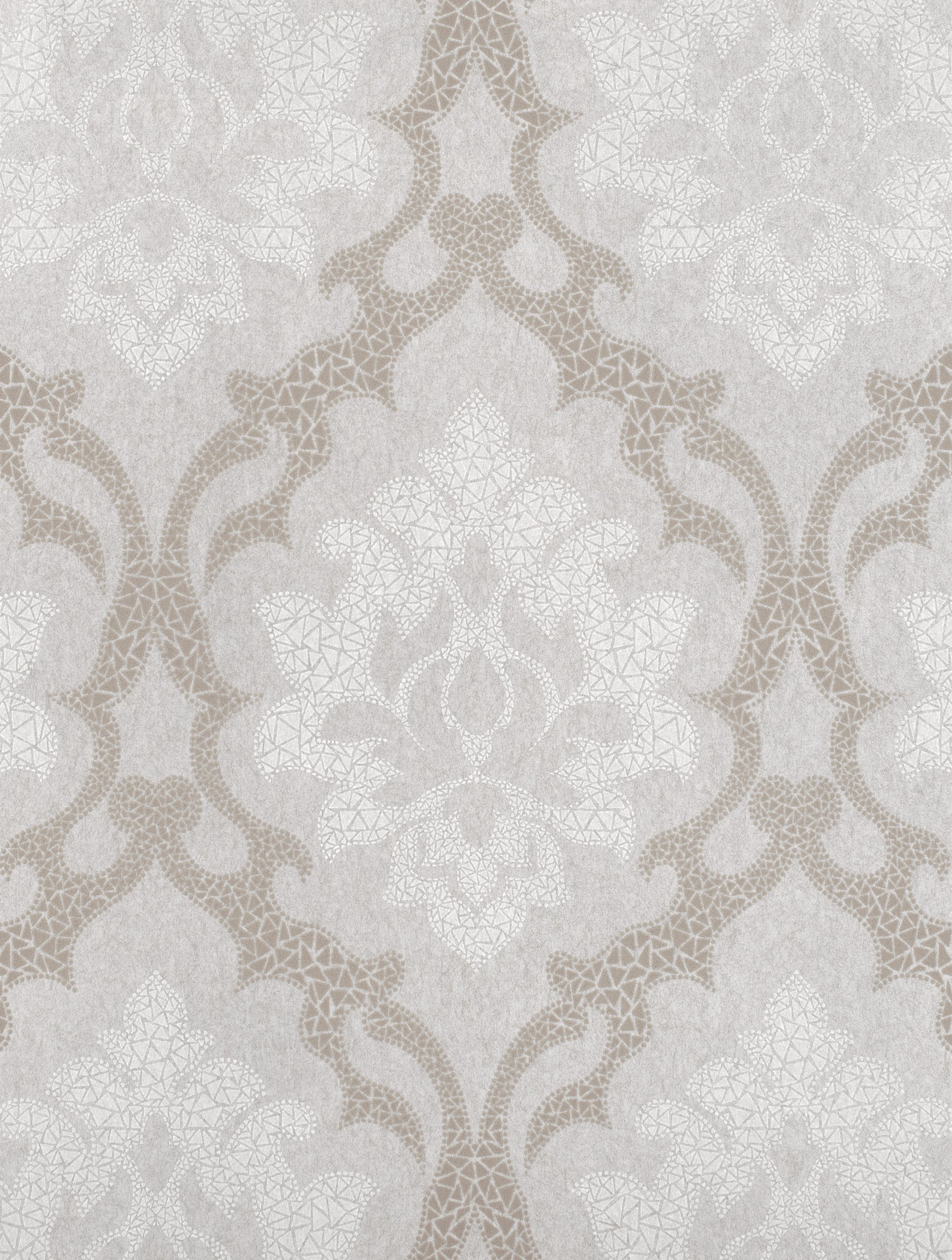 Designer Nonwoven Wallpaper Sample - Fleur De LYS (Gold/Cream)