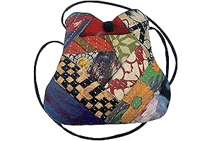 Cross Body Shoulder Bag with Recycled Kantha Quilted Cotton Sari Fabrics