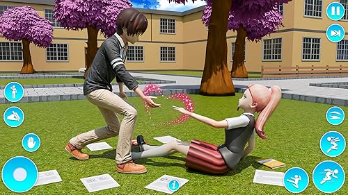 Vida de estudante de anime virtual - Jogo de simulador de ensino médio