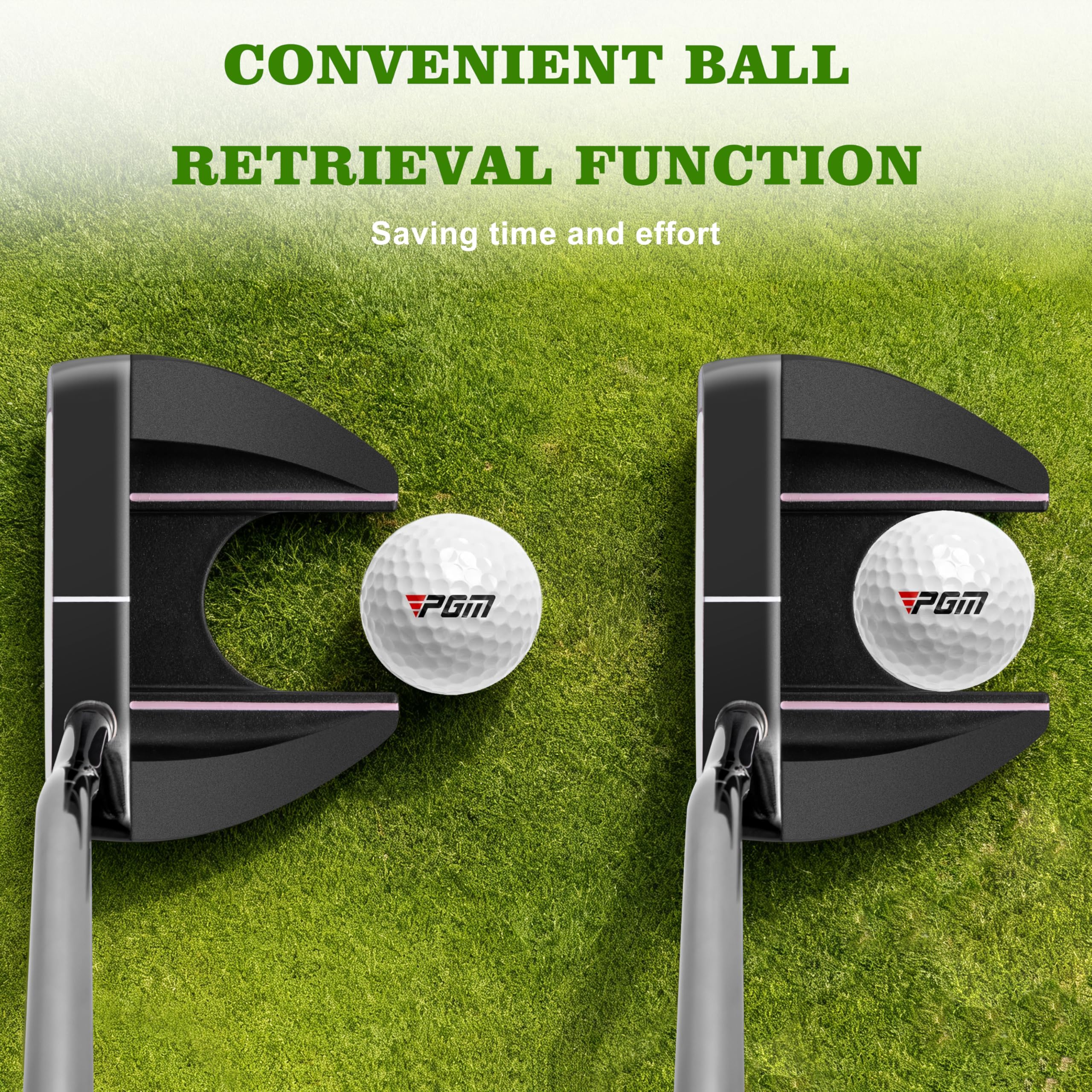 PGM 83.8 cm Golf Putter für Wonmen Rechtshänder mit Schlägerhaube, Ausrichtungshilfe High Moi Mallet Putter Golfschläger für Geradere Putts TUG041