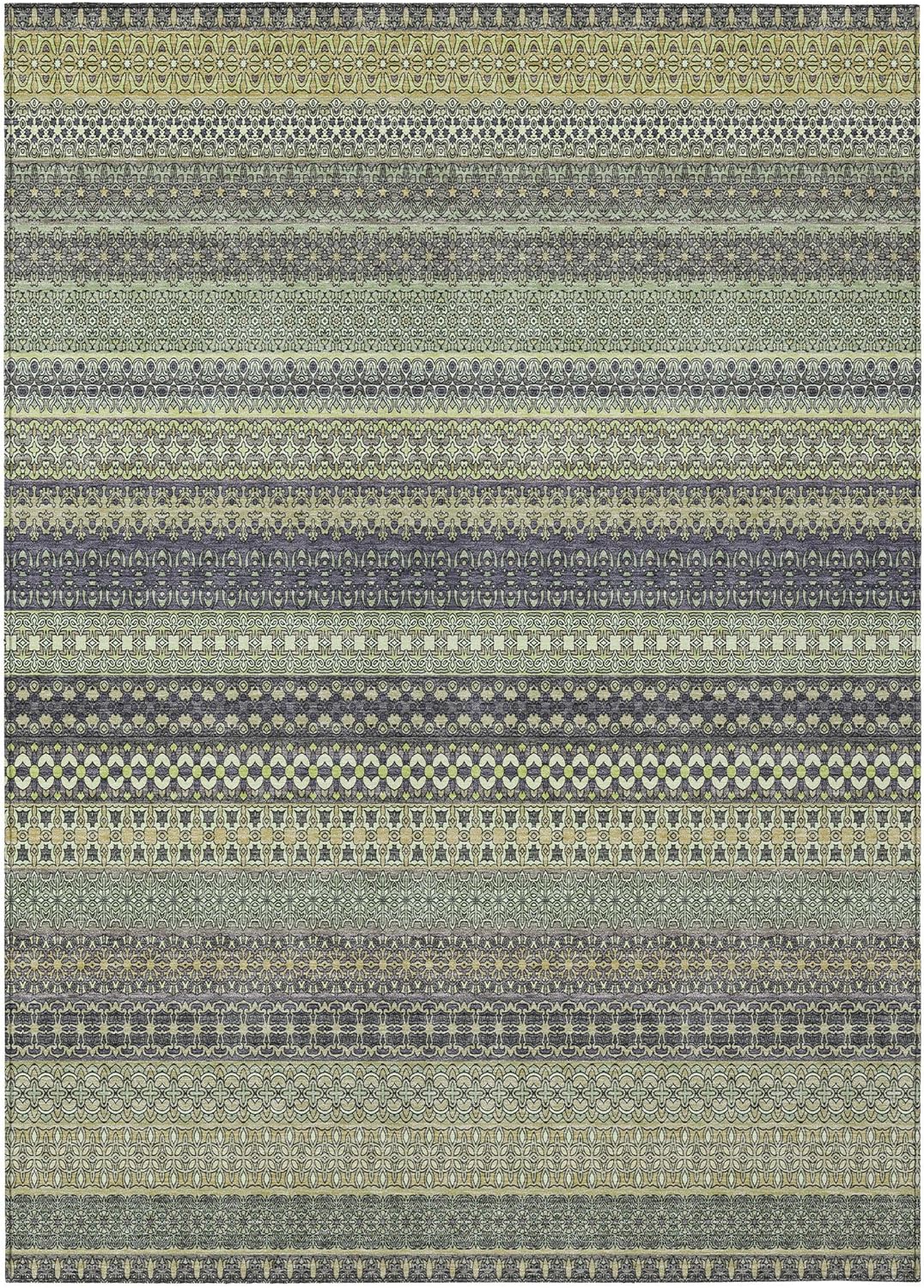 Addison Rugs Chantille ACN527 Green 2'6" x 3'10 Indoor Outdoor Area Rug, Stain Resistant, Machine Washable, Non Shedding, Bedroom, Living Room, Dining Room, Kitchen Rug