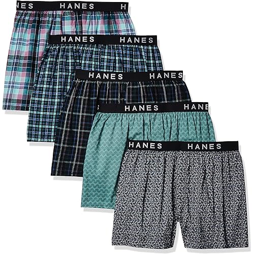 Hanes Ultimate Men's Yarn Dye Exposed Waistband Boxer-Multiple Packs and Colors