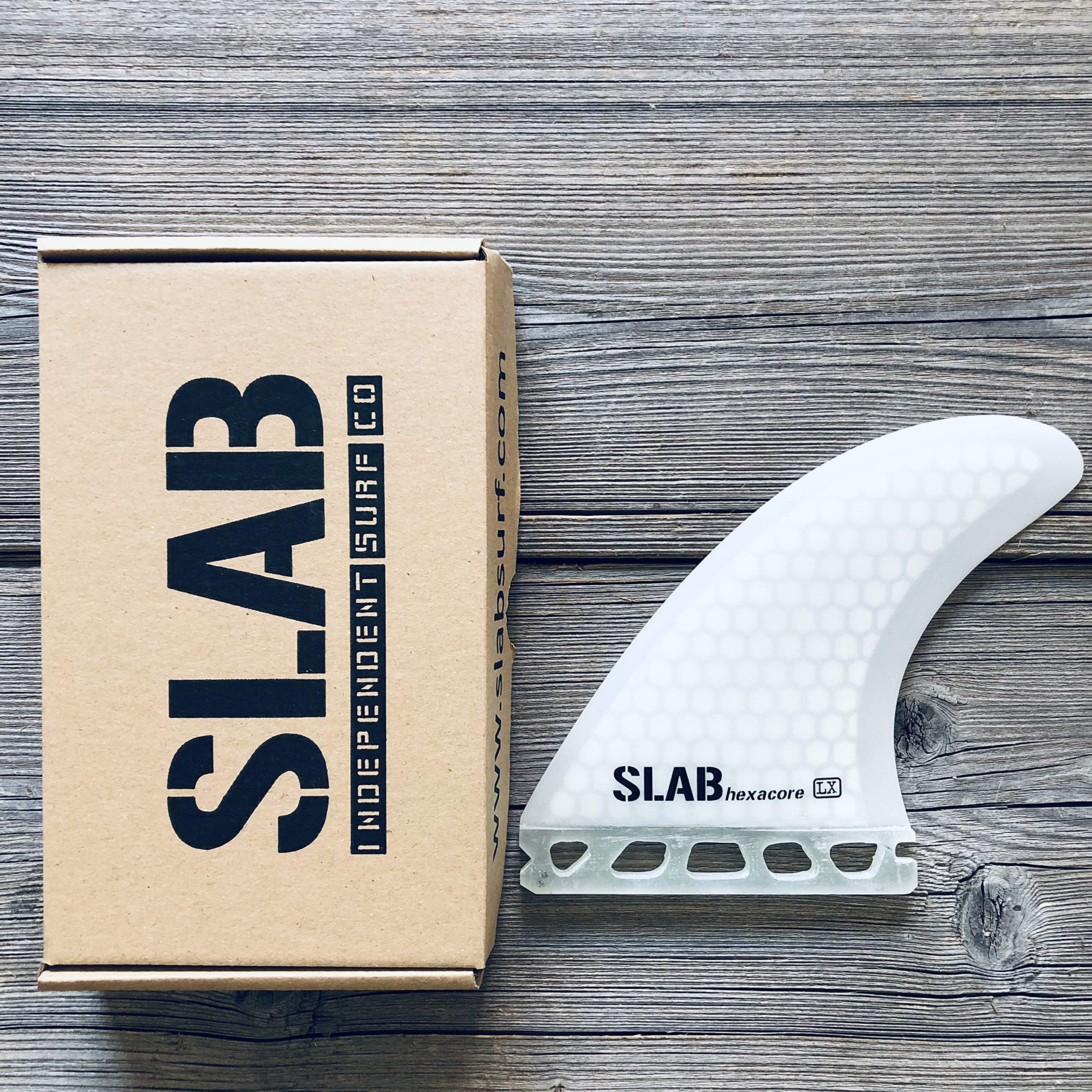 Slab-Surf Fins Thruster hexacore Full White Futures Talla L