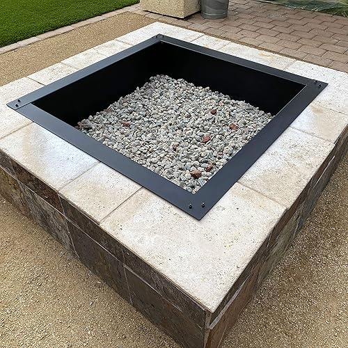 Miniatura 6 de Sunnydaze pozo cuadrado para fogata, de alta resistencia. Haga su propio pozo para fogata, disponible en múltiples tamaños., Contemporáneo, 30 -