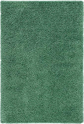 Vista 122 de SAFAVIEH Venus Shag Collection - Alfombra decorativa, 2 pies 7 pulgadas x 5 pies, color marfil, diseño sólido, no desprende pelusa y de fácil