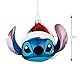 Hallmark Festive Stitch Geblasenes Glas Ornament Lilo und Stitch Baumschmuck Disney Hängende Ornament Weihnachten Hängende Ornament Geschenke für Weihnachten