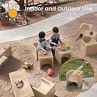 Vista 53 de ECR4Kids Tri-Me 3 en 1 silla cubo, muebles para niños, color azul polvo