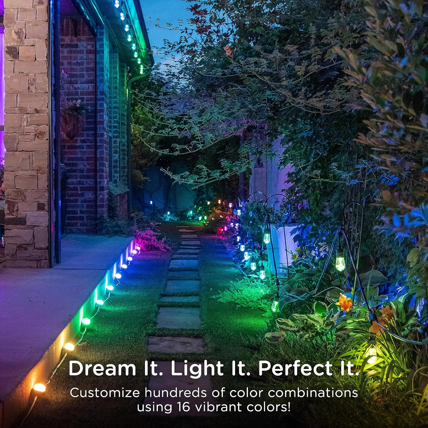 Black LED Color Changing Pathway Lights with Remote Control