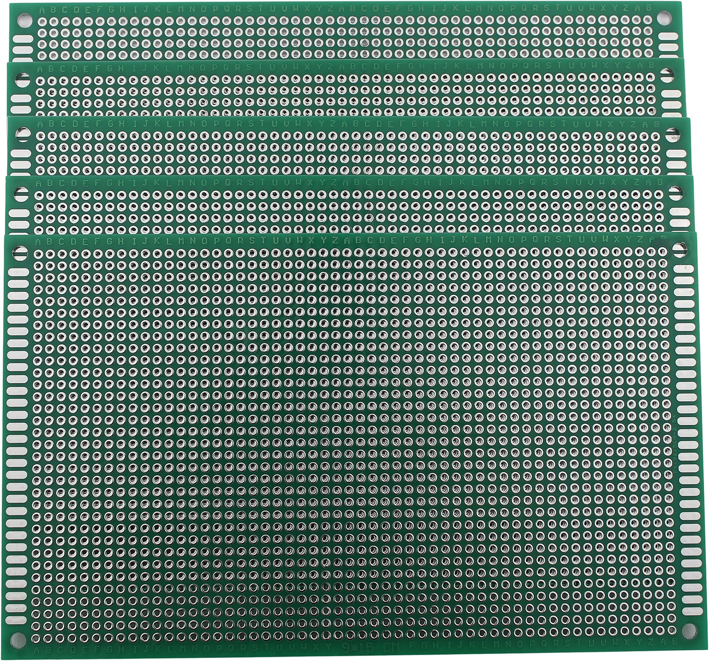 Double Sided Universal PCB Prototype Soldering Circuit Board - 9x15 (5 Pack)