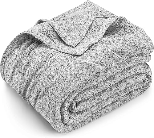 Utopia Bedding Manta de punto tamaño Queen (90 x 90 pulgadas, rojo) 250 GSM, suave, jaspeado, ligera, transpirable, para sofá, cama y sofá