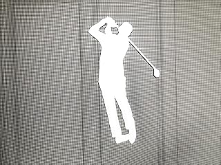 DCentral Male Golfer Flexible Screen Magnet Decor; for Non-Retractable Screens, Multipurpose, Double-Sided, Helps to Stop Walking into Screens, Covers Small tears in Screens, Size 4.5" x 7.0"