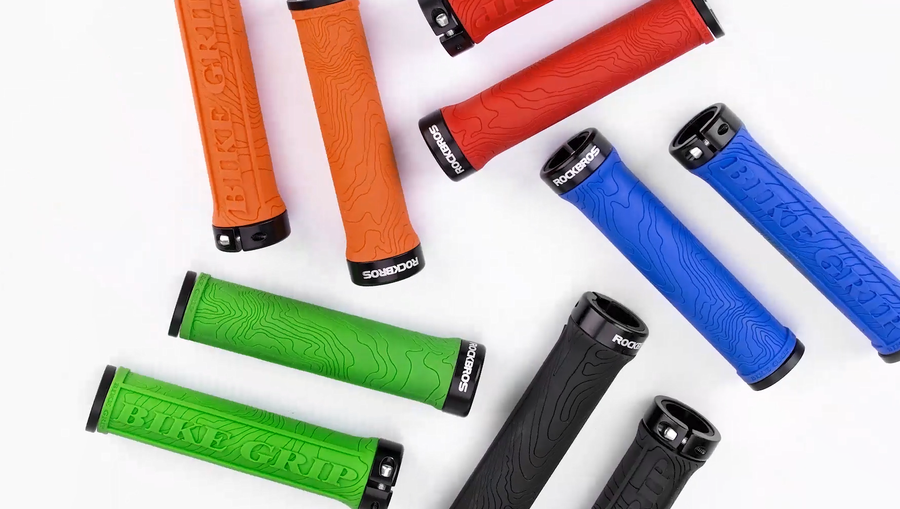 Aiqeer Poignées De Guidon Vélo – Double Verrouillage, Caoutchouc Antidérapant, Ergonomiques, Rouge/noir